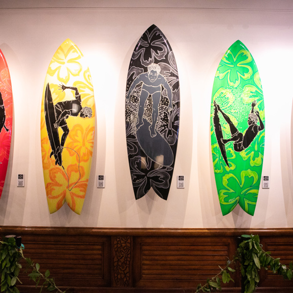 Eduardo Bolioli surfboards at the OUTRIGGER Waikiki Beach Resort