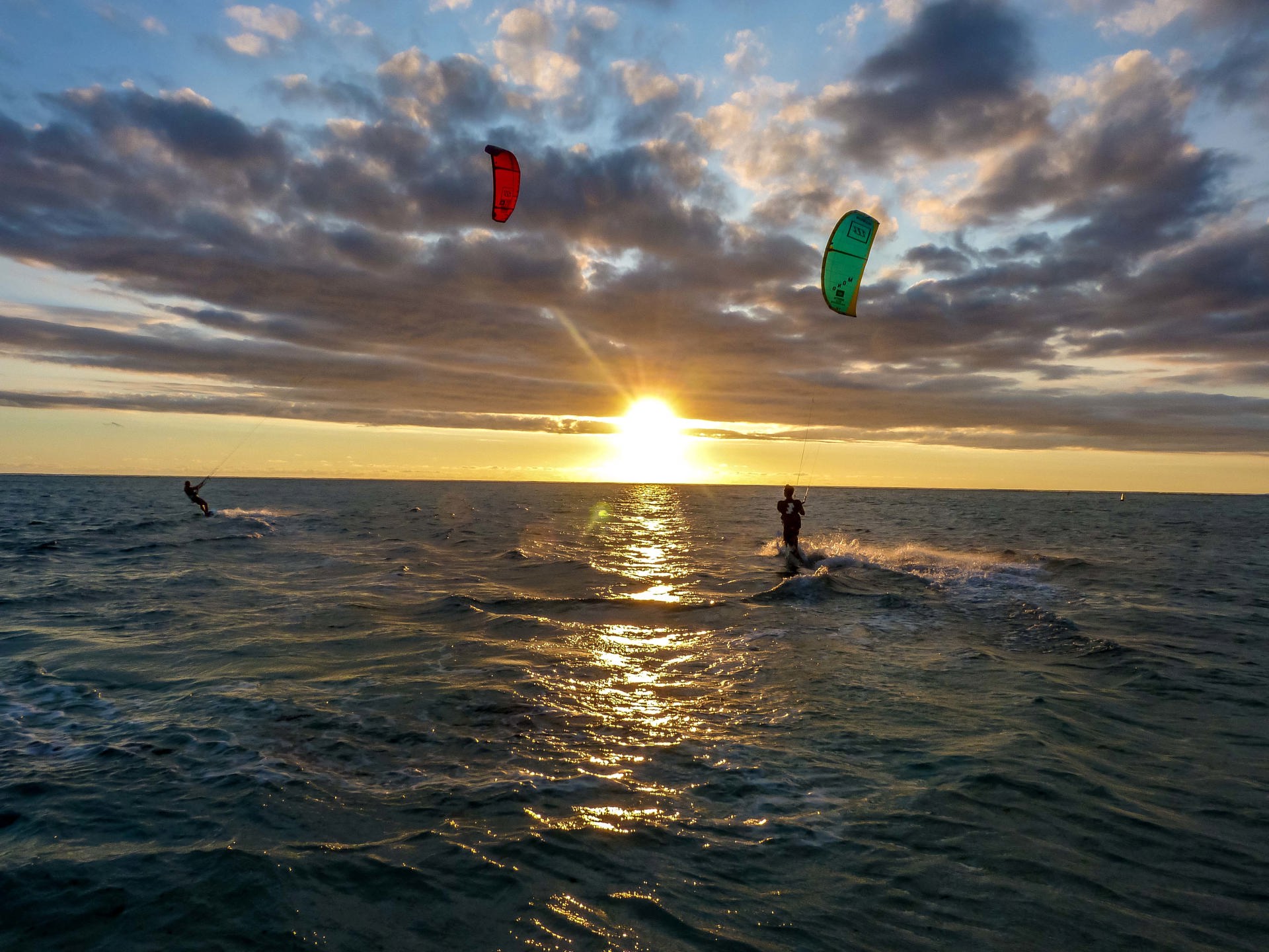 Kitesurfing in the Mauritius