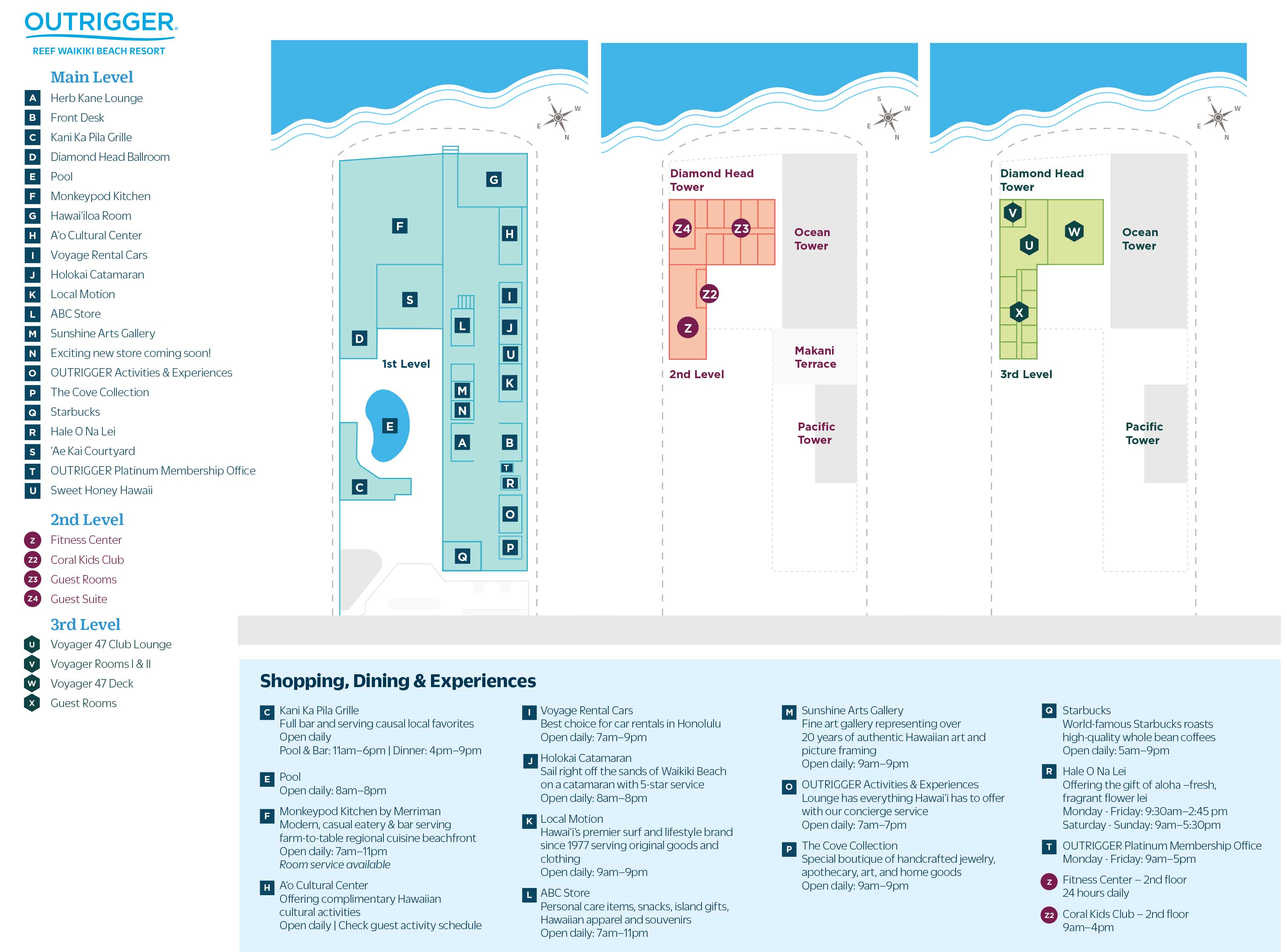 OUTRIGGER Reef - resort map