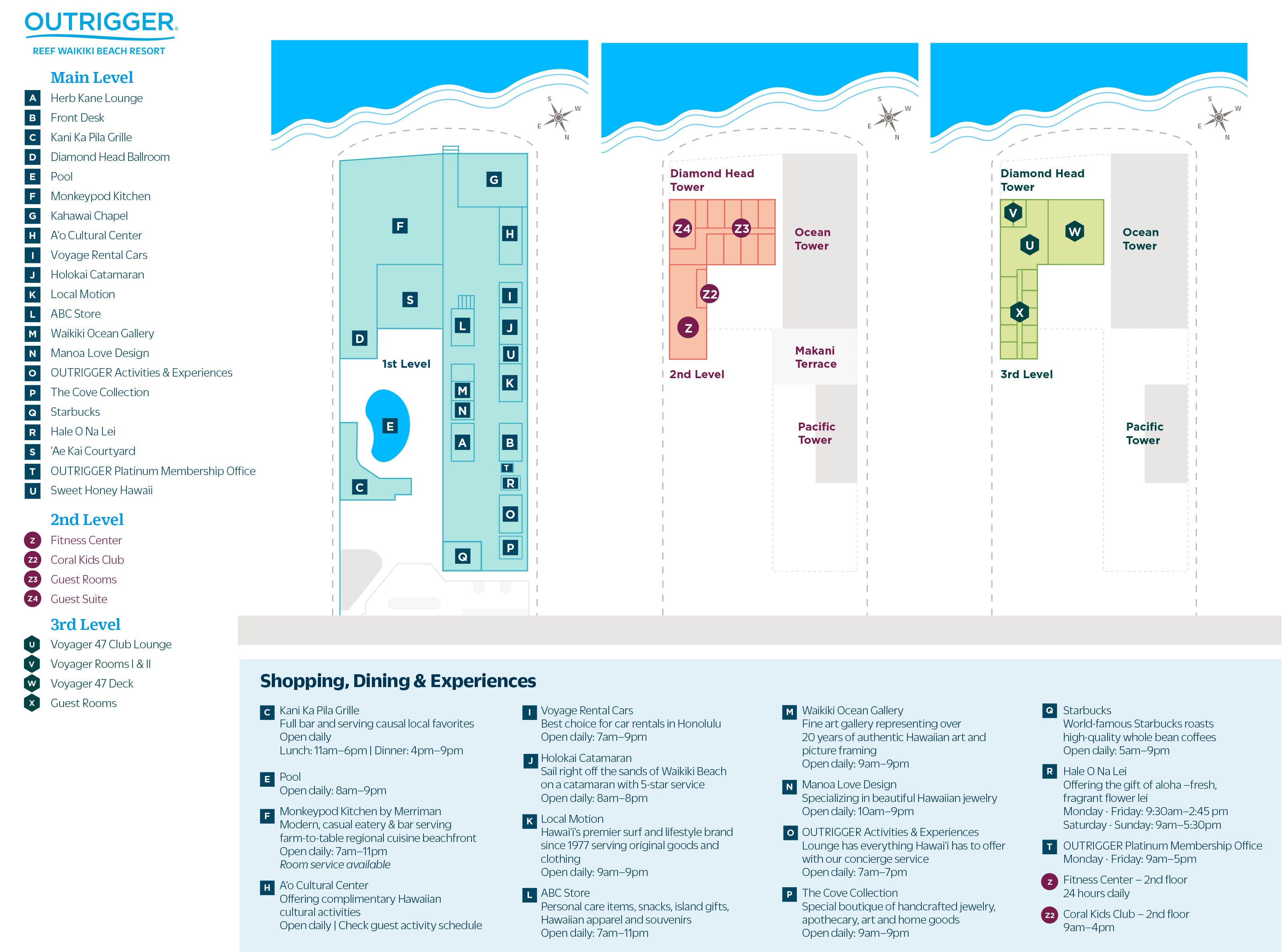 OUTRIGGER Reef - resort map
