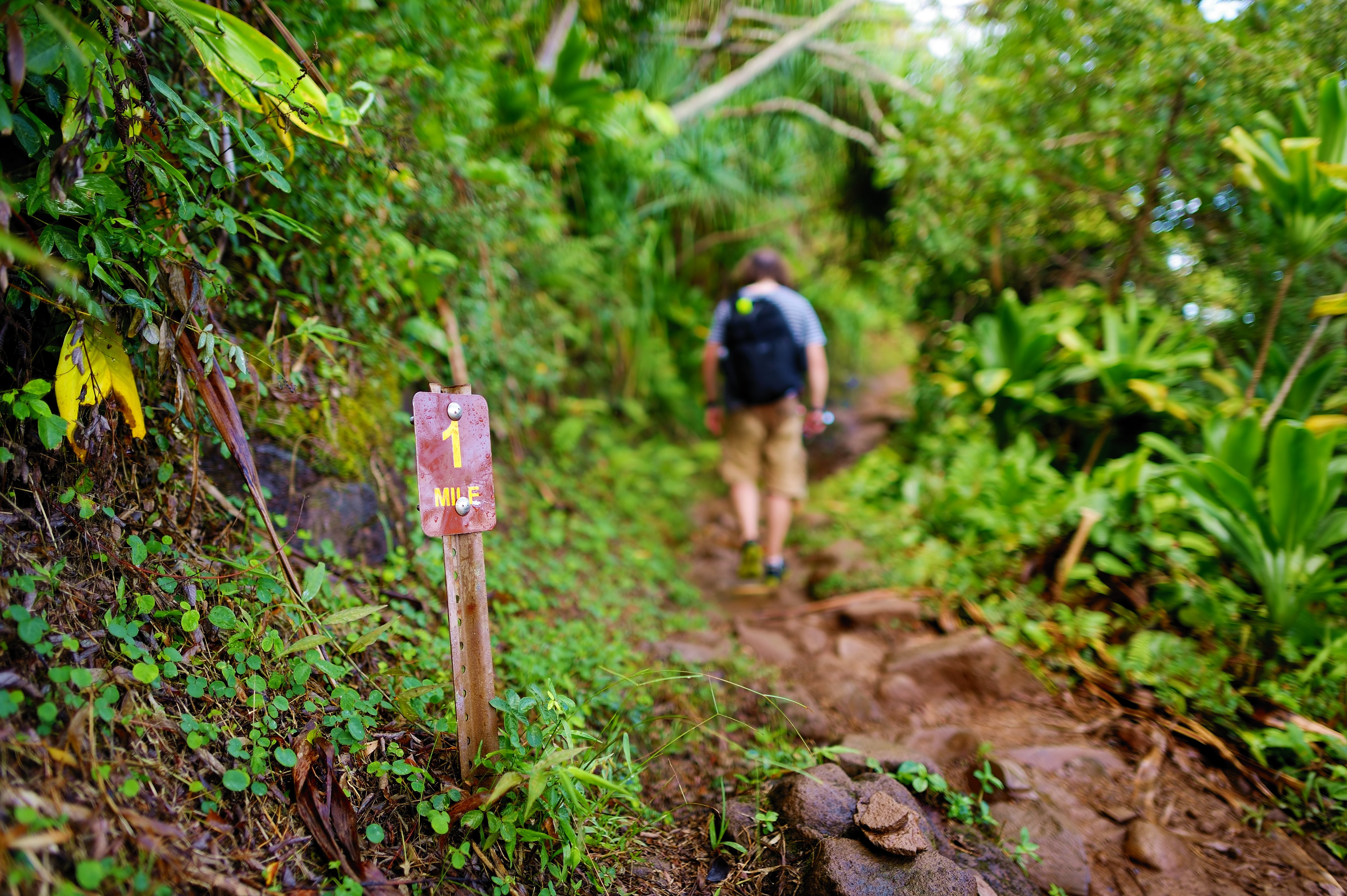 Hiking on Kalalau Trail