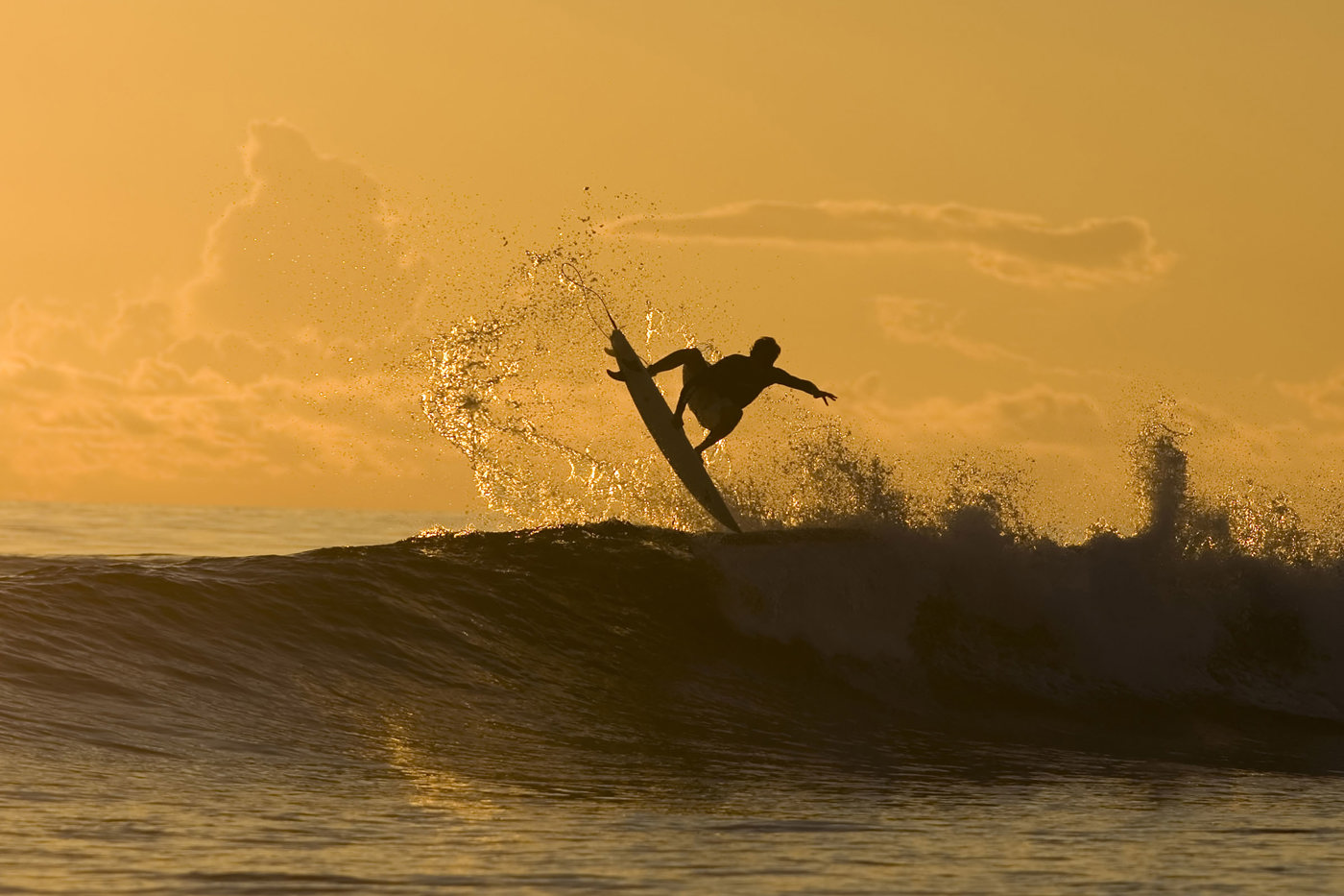 Surfing in Castaway Island, Fiji