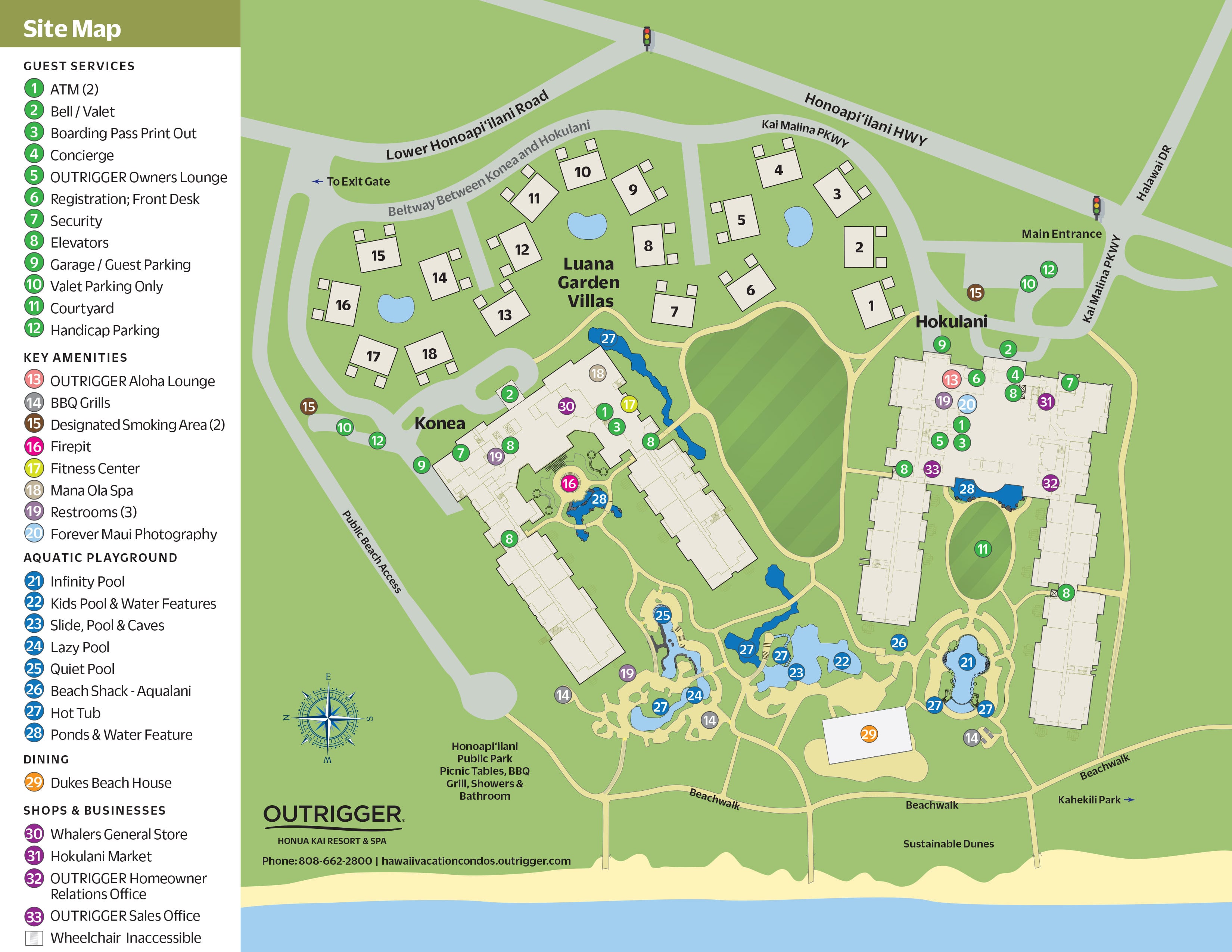 Honua Kai Map